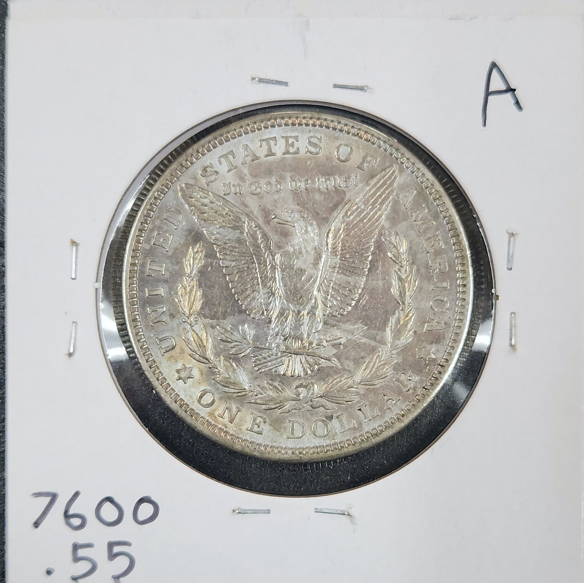 1921 Morgan Dollar AU-55 Toned 7600.55-A — Reverse