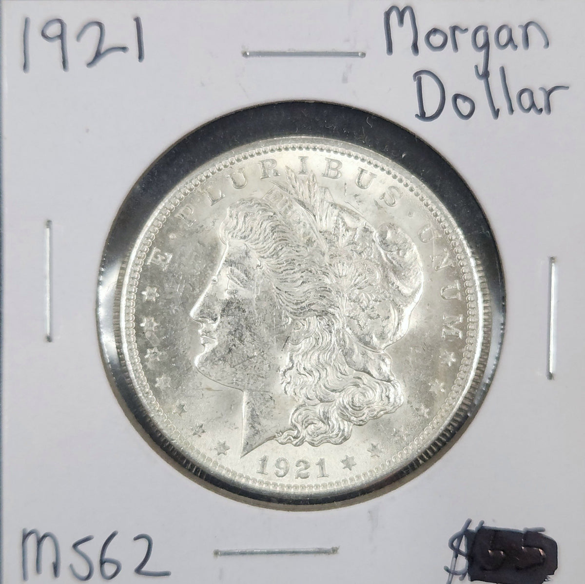 1921 Morgan Dollar MS62 7600.62-A — Obverse