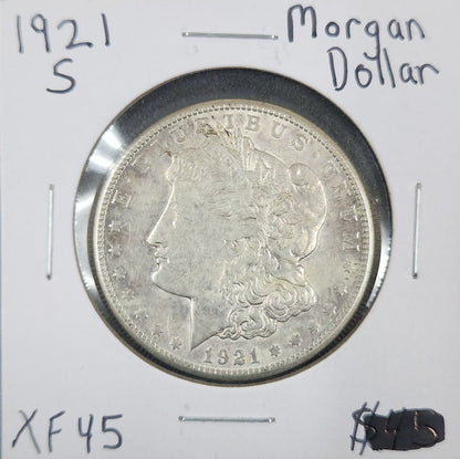 1921-S Morgan Dollar XF45 7670.45-A — Obverse