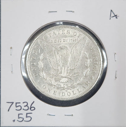 1886-O Morgan Dollar AU55 7536.55-A — Reverse