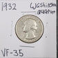 1932 Washington Quarter VF-35 — Obverse