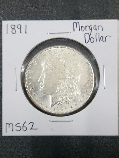1891 Morgan Dollar MS62 7506.62-A — Obverse