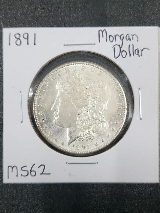 1891 Morgan Dollar MS62 7506.62-A — Obverse