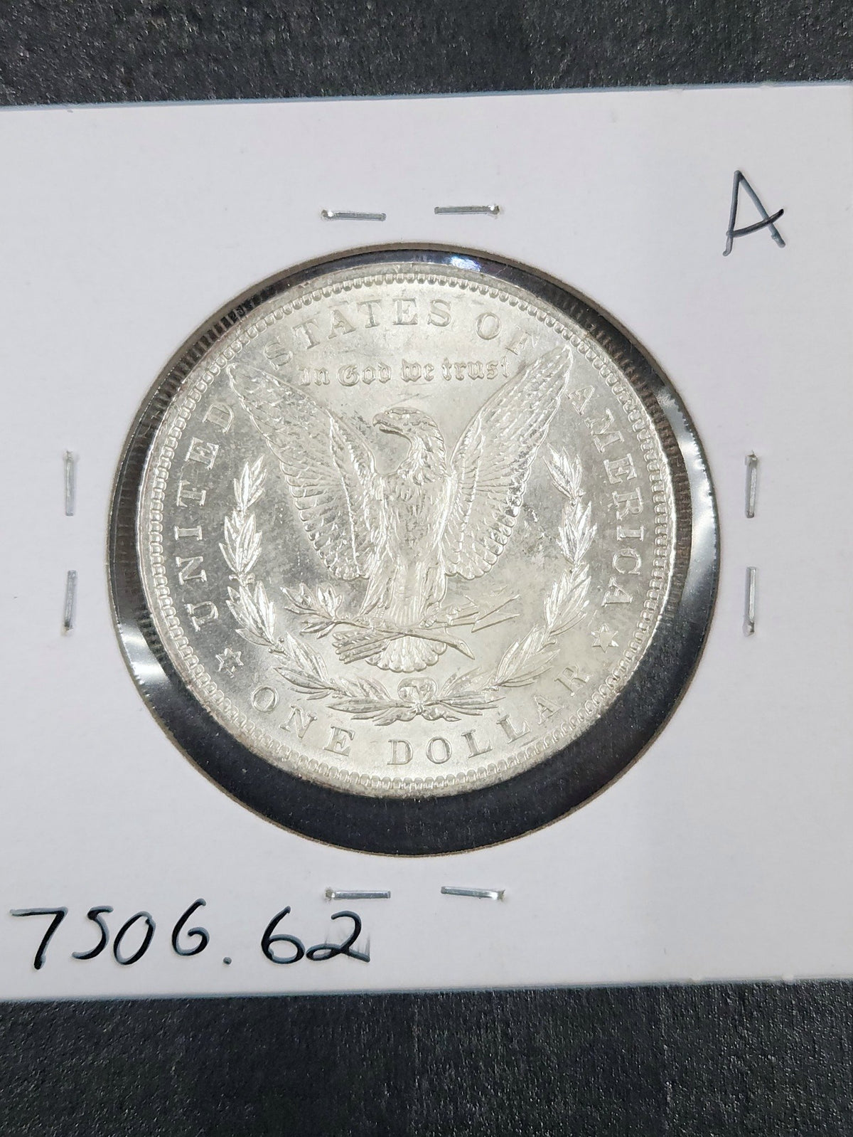 1891 Morgan Dollar MS62 7506.62-A — Reverse