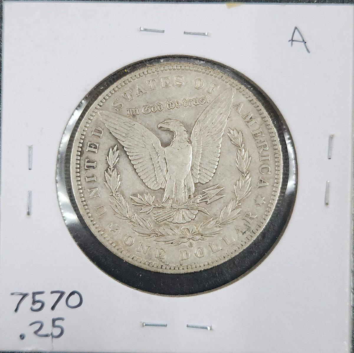 1891-O Morgan Dollar VF25 7570.25-A — Reverse