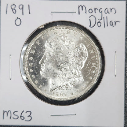 1891-O Morgan Silver Dollar MS-63 7570.63-A — Obverse