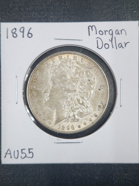 1896 Morgan Dollar AU55 7580.55-A — Obverse