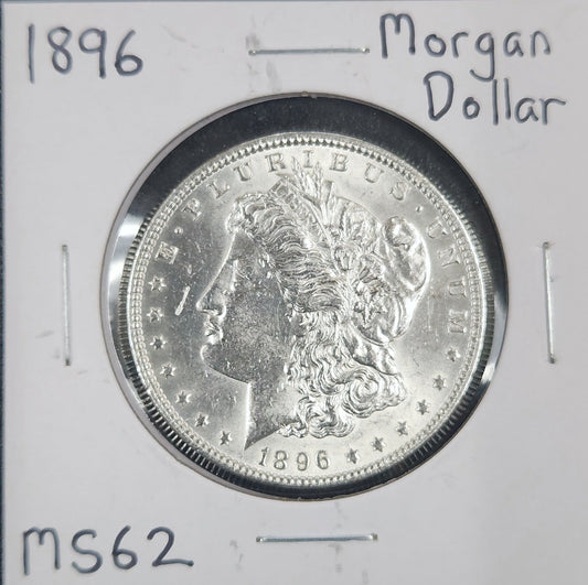 1896 Morgan Dollar MS62 7580.62-A — Obverse