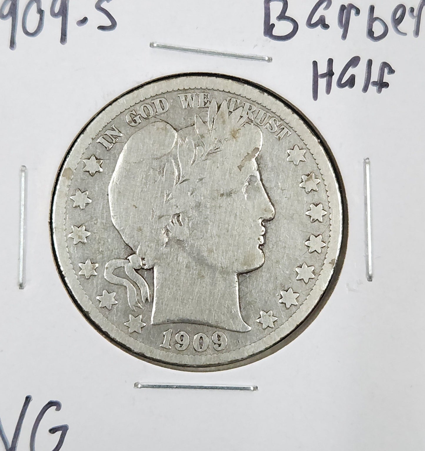 1909-S Barber Half VG — Obverse