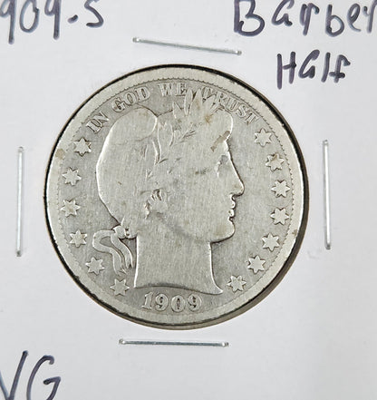 1909-S Barber Half VG — Obverse