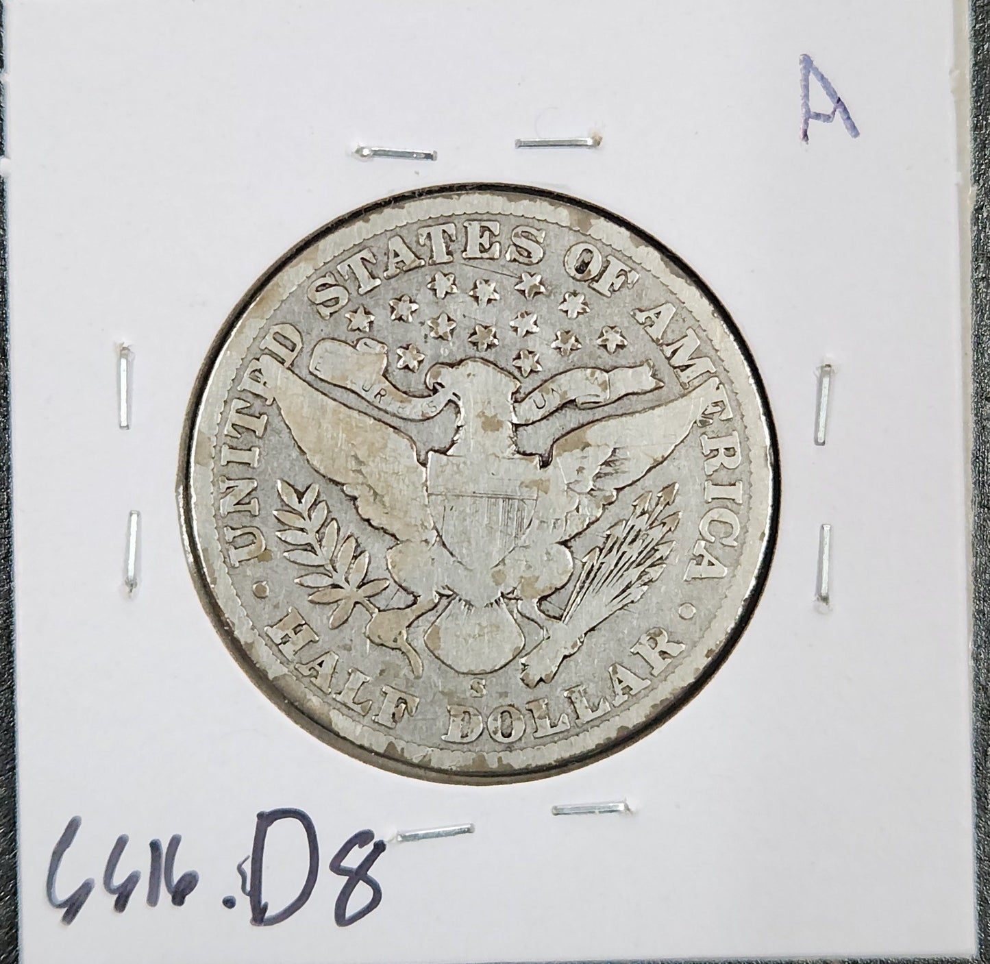 1909-S Barber Half VG — Reverse