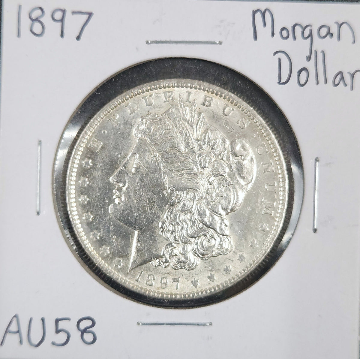 1897 Morgan Dollar AU58 7582.58-A — Obverse