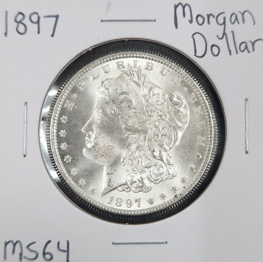 1897 Morgan Dollar MS64 7582.64-A — Obverse