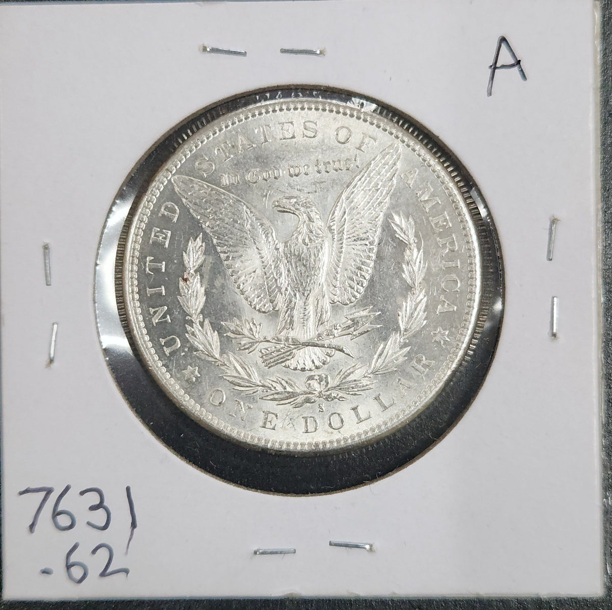1897-S Morgan Dollar MS62 7631.62-A — Reverse