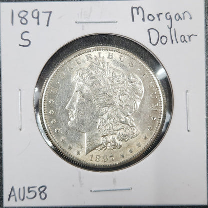 1897-S Morgan Dollar AU58 7631.58-A — Obverse