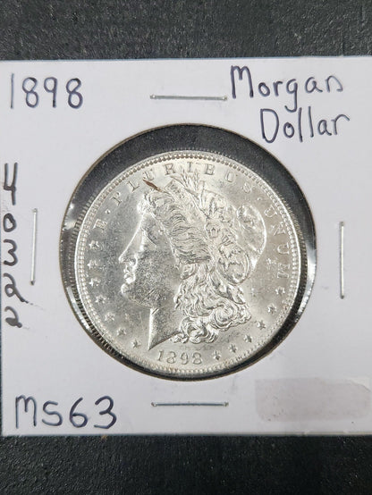 1898 Morgan Dollar MS63 7584.63-A — Obverse