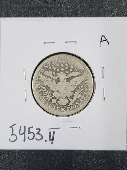 1911-S Barber Quarter G-4 5453.4-A — Reverse