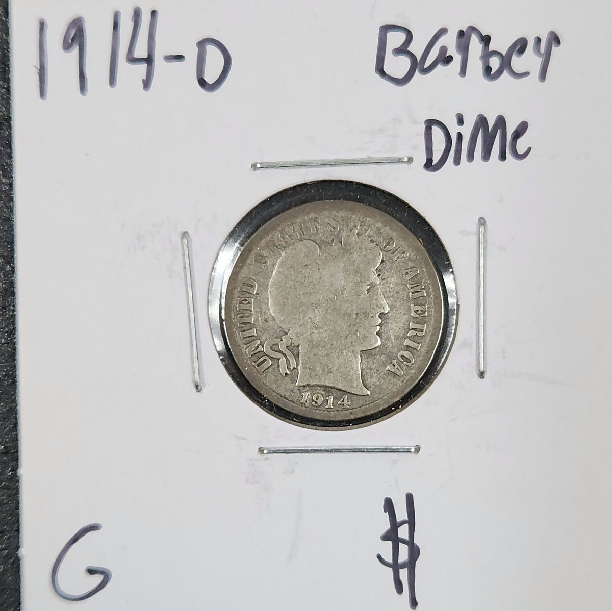 1914-D Barber Dime G 4394.D4-A — Obverse