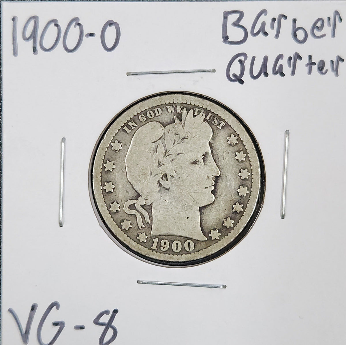 1900-O Barber Quarter VG-8 5429.8-A — Obverse