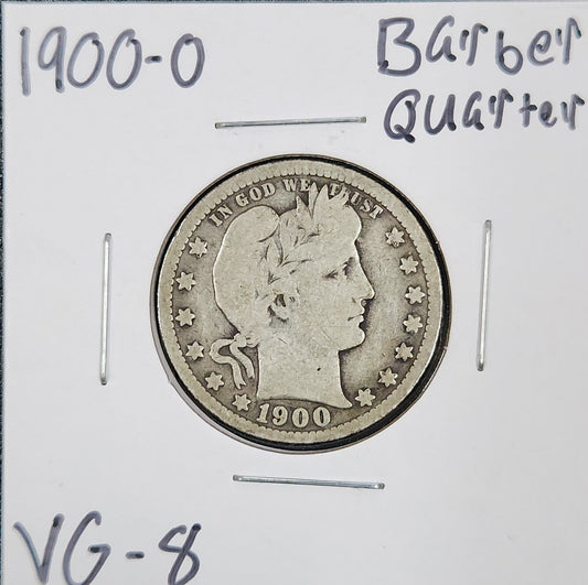 1900-O Barber Quarter VG-8 5429.8-A — Obverse