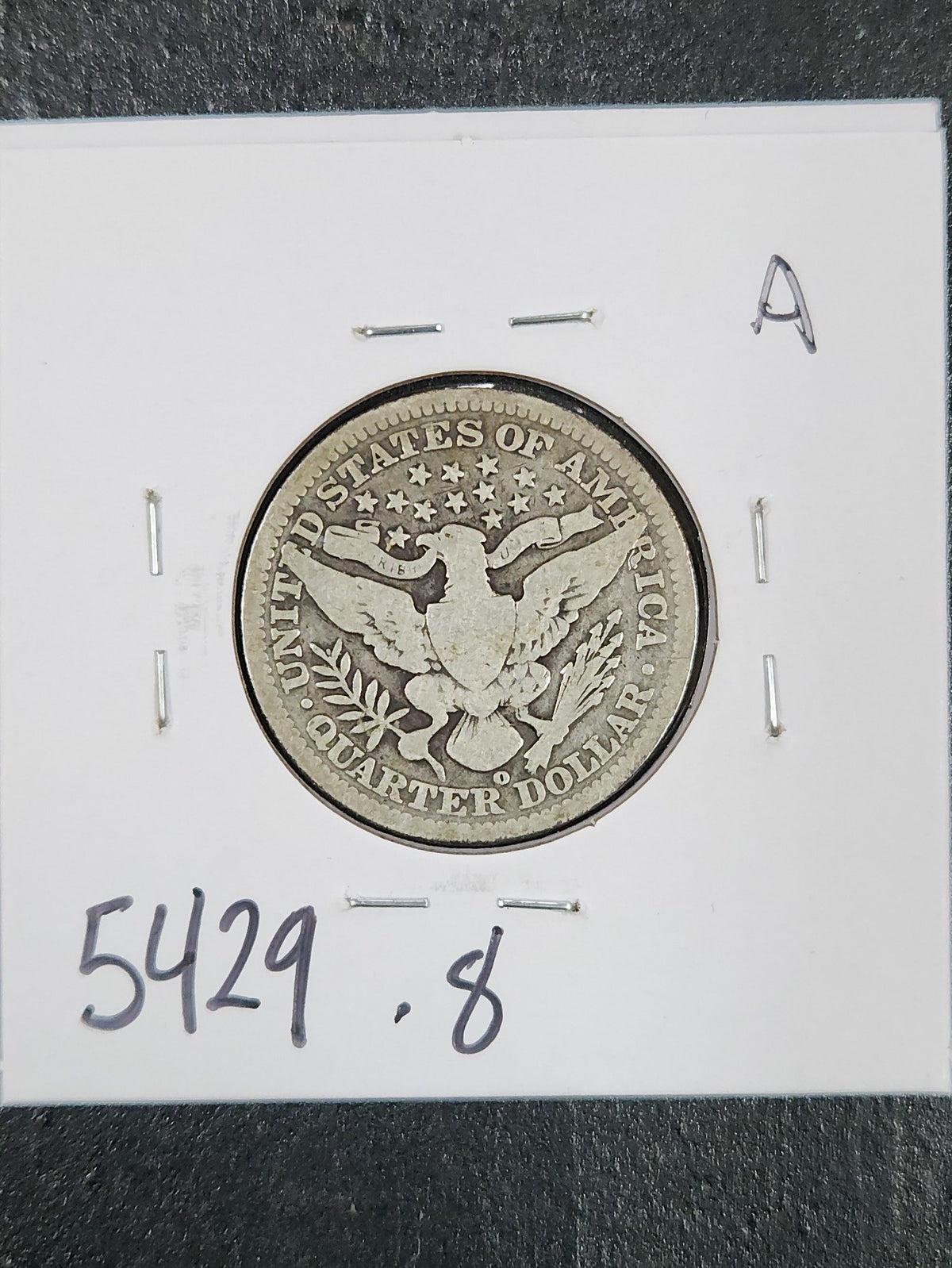1900-O Barber Quarter VG-8 5429.8-A — Reverse