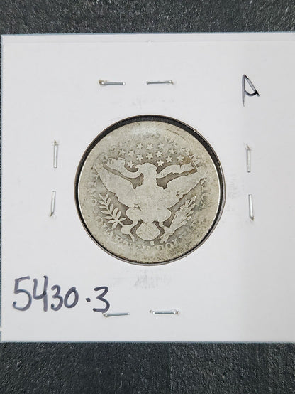 1900-S Barber Quarter AG-3 5430.3-A — Reverse
