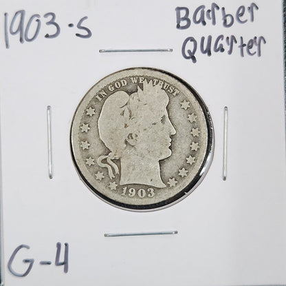 1903-S Barber Quarter G-4 5436.4-A — Obverse