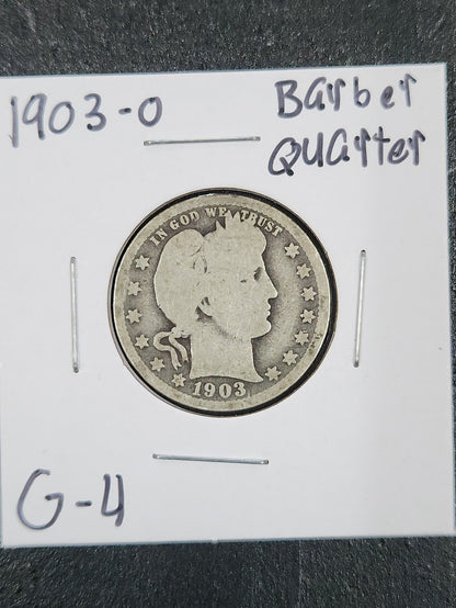 1903-O Barber Quarter G-4 5435.4-A — Obverse