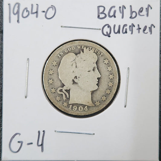 1904-O Barber Quarter G-4 5437.4-A — Obverse