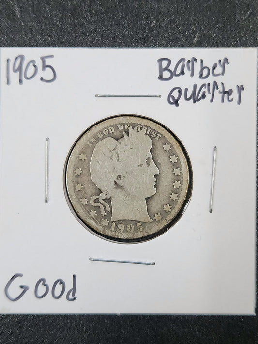 1905 Barber Quarter Dollar 5401.D4-A — Obverse