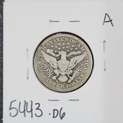 1907-O Barber Quarter Good 5443.D6-A — Reverse