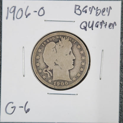 1906-O Barber Quarter Dollar G-6 5441.6-A — Obverse