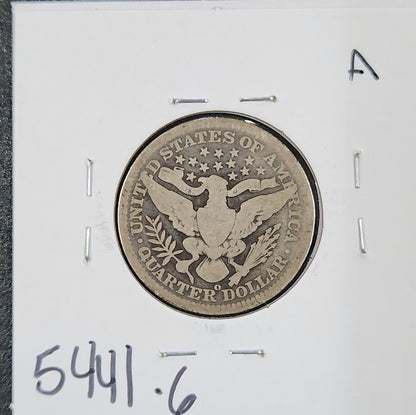 1906-O Barber Quarter Dollar G-6 5441.6-A — Reverse