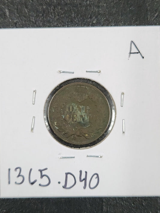 1884 Indian Head Cent XF 1365.D40-A — Reverse