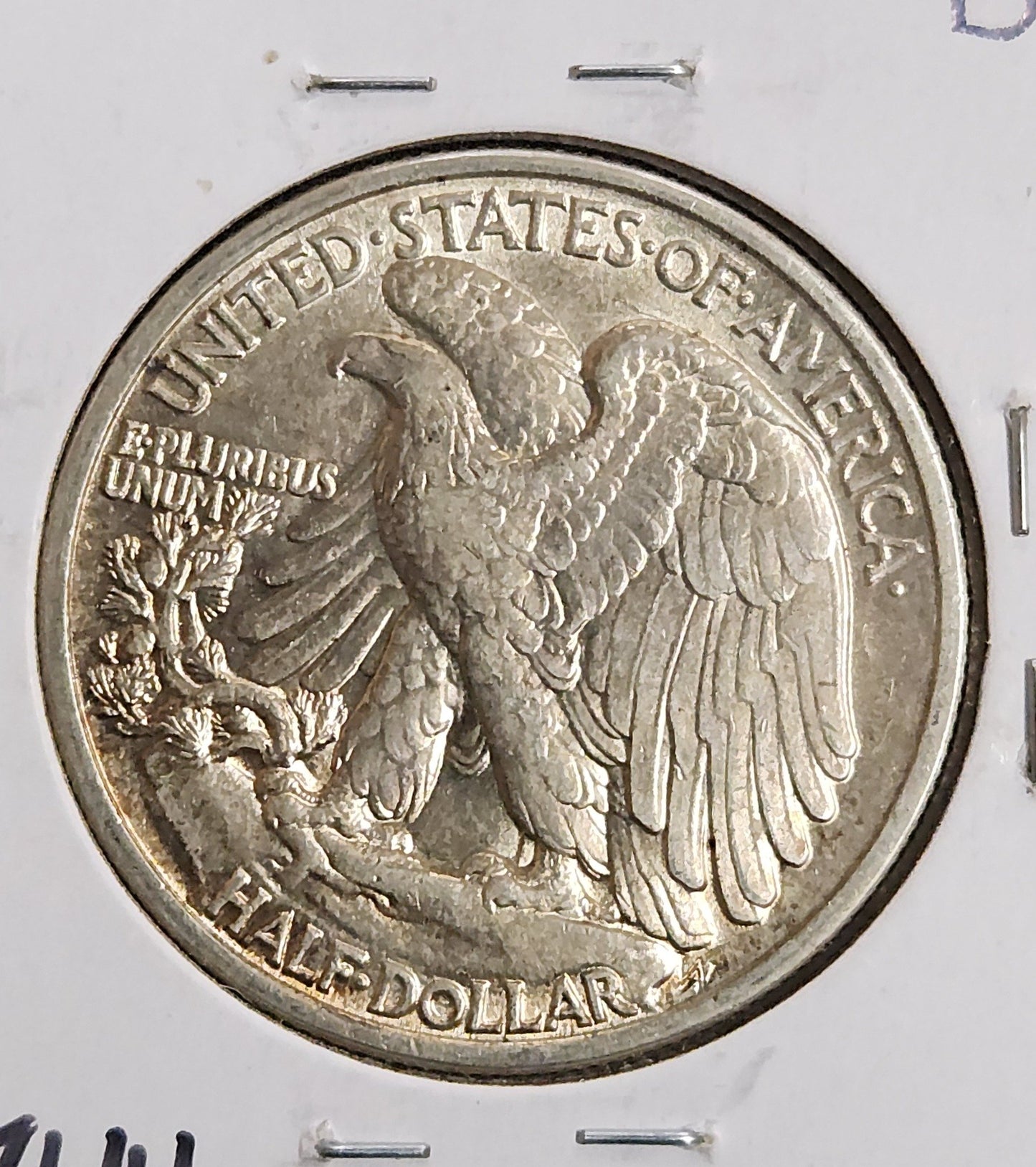 1942 Walking Liberty Half AU-55 — Reverse