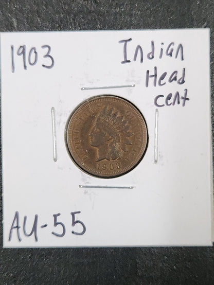 1903 Indian Head Cent AU-55 1431.55-A — Obverse