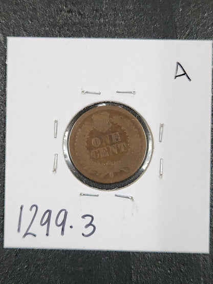 1865 Indian Head Cent - Fancy 5 - AG-3 1299.3-A — Reverse