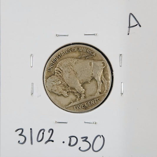 1913-D Type 2 Buffalo Nickel VF 3102.D30-A — Reverse