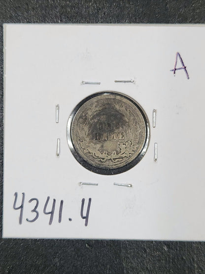 1912 Barber Dime G-4 4341.4-A — Reverse