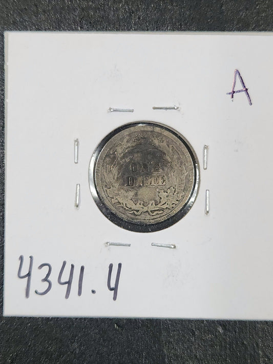 1912 Barber Dime G-4 4341.4-A — Reverse