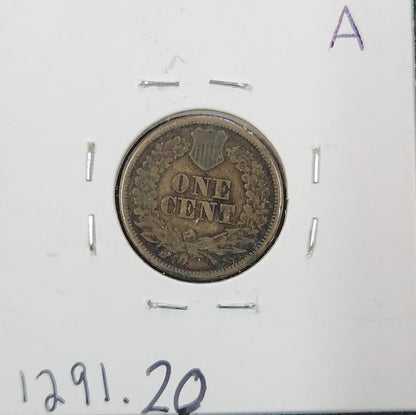 1860 Indian Head Cent – Rounded Bust VF-20 1291.20-A — Reverse