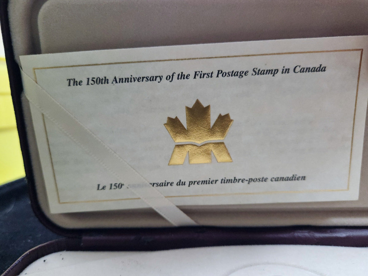 2001 Canada 150th Anniversary Of The First Postage Stamp Coin & Stamp Set 8QSS — Edge