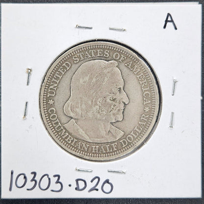 1893 Columbian Exposition Half Dollar VF-20 Details 10303.D20-A — Reverse
