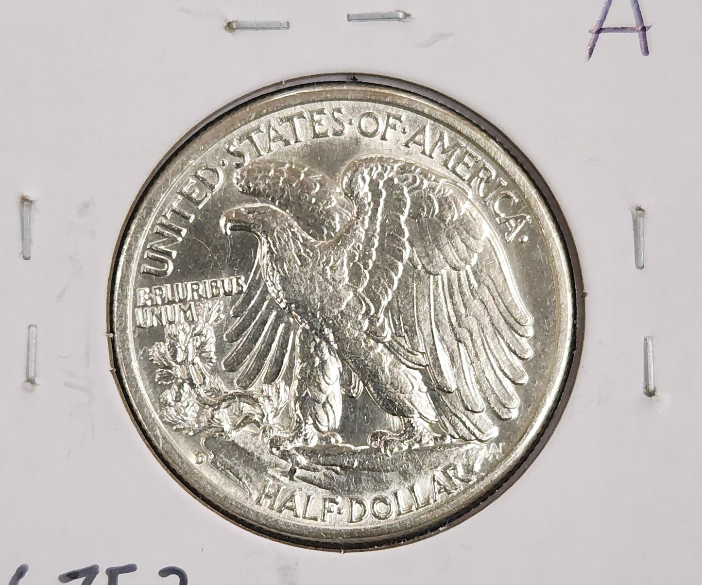 1942-D Walking Liberty Half AU-58 — Reverse