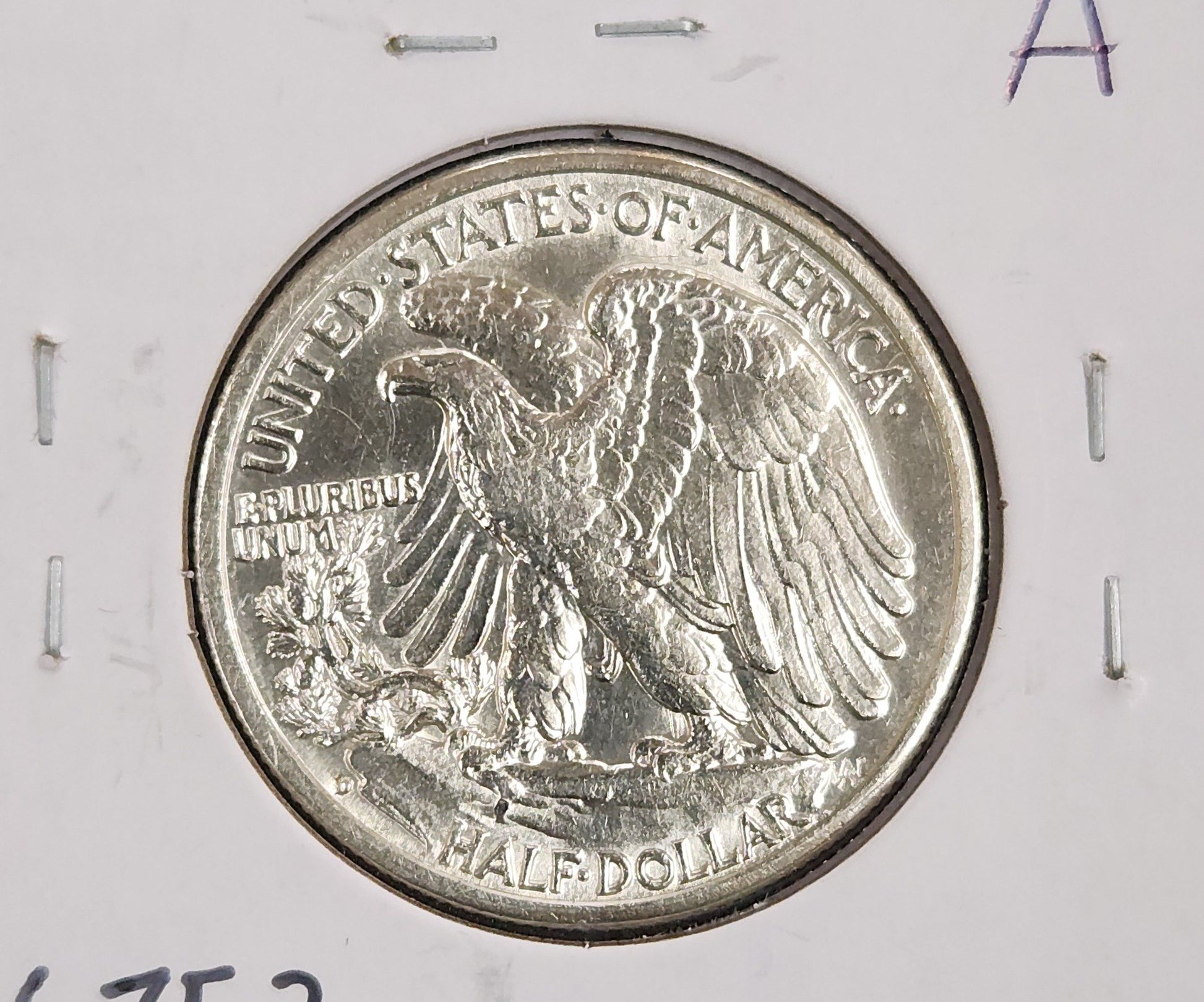 1942-D Walking Liberty Half AU-58 — Reverse