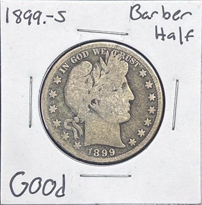 1899-S Barber Half Dollar 6593.D6-A — Obverse