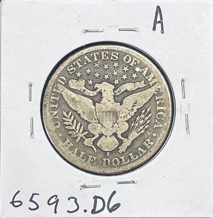 1899-S Barber Half Dollar 6593.D6-A — Reverse