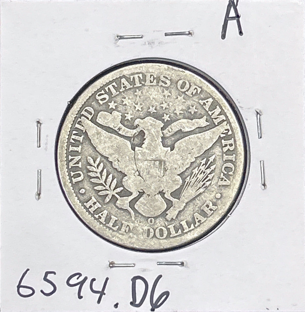 1900-O Barber Half Dollar Good 6594.D6-A — Reverse