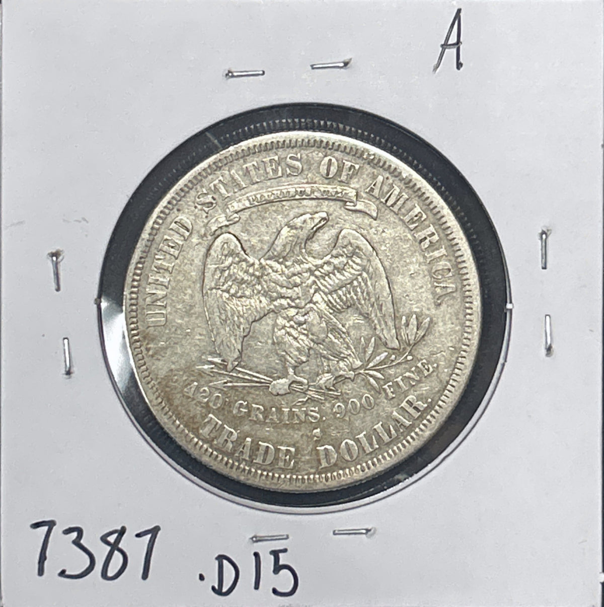 1878-S Trade Dollar 7387.D15-A — Reverse