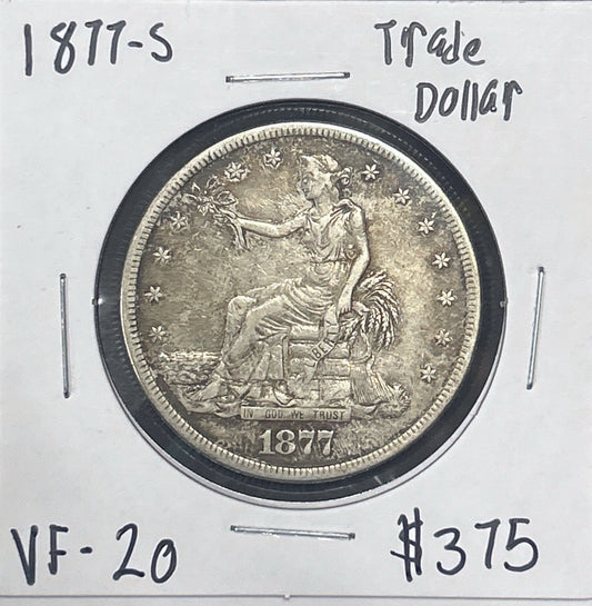 1877-S Trade Dollar VF-20 7383.20-A — Obverse
